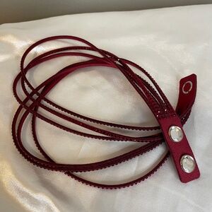 Beautiful Swarovski Slake Suede 6-Strand Crystal Bracelet/Choker - Like New